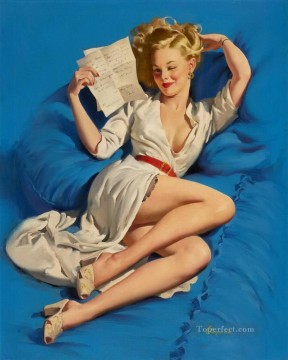 too good pin up Oil Paintings